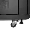 StarTech.com 4-Post 12U Server Rack Cabinet – užrakinama 19 colių spinta serveriams, AV ir IT įrangai, biuro/namų tinklo stovas su ratukais ir reguliuojamais bėgiais