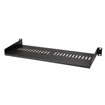 StarTech.com 1U serverinė lentyna – ventiliuojama konsolinė lentyna 19 colių stelažui, plieninė, 44 svarų / 20 kg talpa, 7 colių gylio, juoda