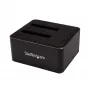 StarTech.com dviejų diskų USB 3.0 į SATA kietojo disko dokas, išorinis 2,5/3,5 colio SATA I/II/III SSD/HDD dokas, karštas keitimas, viršutinis įkrovimas