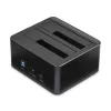 StarTech.com dviejų diskų USB 3.0 į SATA kietojo disko dokas, išorinis 2,5/3,5 colio SATA I/II/III SSD/HDD dokas, karštas keitimas, viršutinis įkrovimas