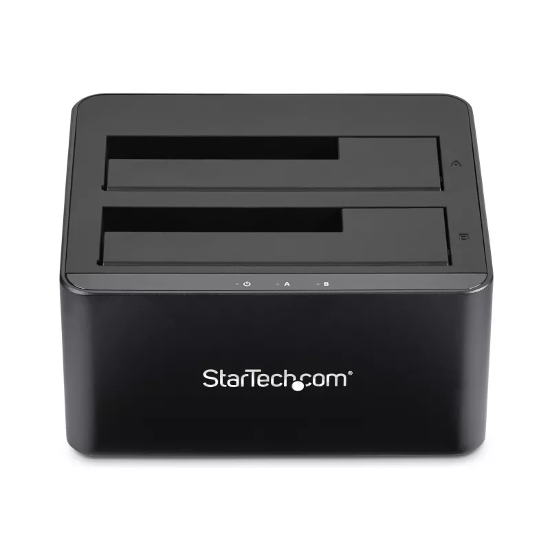 StarTech.com dviejų diskų USB 3.0 į SATA kietojo disko dokas, išorinis 2,5/3,5 colio SATA I/II/III SSD/HDD dokas, karštas keitimas, viršutinis įkrovimas