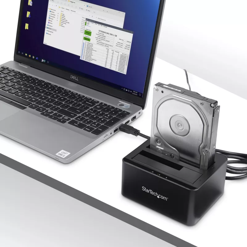 StarTech.com dviejų diskų USB 3.0 į SATA kietojo disko dokas, išorinis 2,5/3,5 colio SATA I/II/III SSD/HDD dokas, karštas keitimas, viršutinis įkrovimas