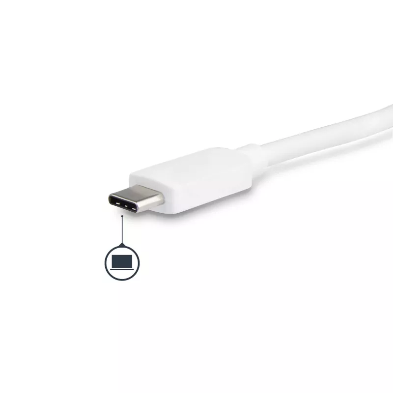 StarTech.com USB-C kelių prievadų adapteris – USB-C į DVI-D vaizdo adapteris su 60 W maitinimo perdavimo įkrovimu, GbE, USB-A – nešiojamas USB Type-C / Thunderbolt 3 mini dokas
