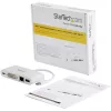 StarTech.com USB-C kelių prievadų adapteris – USB-C į DVI-D vaizdo adapteris su 60 W maitinimo perdavimo įkrovimu, GbE, USB-A – nešiojamas USB Type-C / Thunderbolt 3 mini dokas