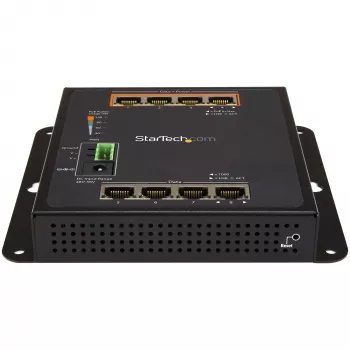 StarTech.com Pramoninis 8 prievadų Gigabit PoE jungiklis - 4 x PoE+ 30W - Maitinimas per Ethernet - Patvarus GbE L2 valdomas jungiklis - Atšiauriam naudojimui IP-30/-40°C iki +75°C - TAA