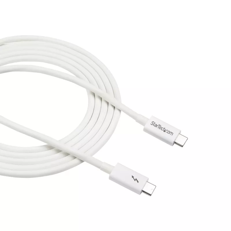 StarTech.com Thunderbolt 3 kabelis - 20Gbps - 2m - Baltas - suderinamas su Thunderbolt, USB ir DisplayPort