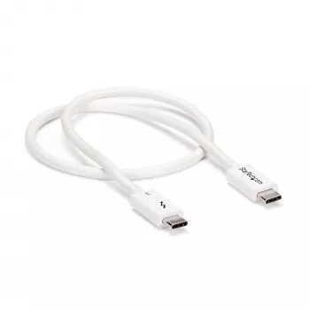 StarTech.com Thunderbolt 3 laidas - 40Gbps - 0,5m - baltas - suderinamas su Thunderbolt, USB ir DisplayPort