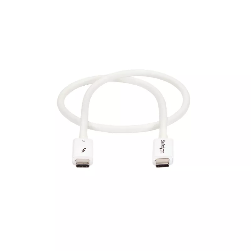 StarTech.com Thunderbolt 3 laidas - 40Gbps - 0,5m - baltas - suderinamas su Thunderbolt, USB ir DisplayPort