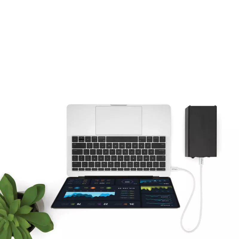 StarTech.com Thunderbolt 3 laidas - 40Gbps - 0,5m - baltas - suderinamas su Thunderbolt, USB ir DisplayPort