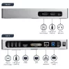 StarTech.com USB 3.0 dokavimo stotelė su dviem monitoriais – HDMI, DVI/VGA, 6 prievadų USB 3.1 5Gbps šakotuvas, GbE, garsas – universali Type-A dokavimo stotelė, skirta Windows ir Mac