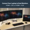 StarTech.com USB 3.0 dokavimo stotelė su dviem monitoriais – HDMI, DVI/VGA, 6 prievadų USB 3.1 5Gbps šakotuvas, GbE, garsas – universali Type-A dokavimo stotelė, skirta Windows ir Mac