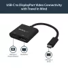 StarTech.com USB-C į DisplayPort adapteris su maitinimo tiekimu – 4K 60Hz HBR2 – USB Type-C į DP 1.2 monitoriaus vaizdo keitiklis su įkrovimu – 60W PD perdavimas – suderinamas su Thunderbolt 3