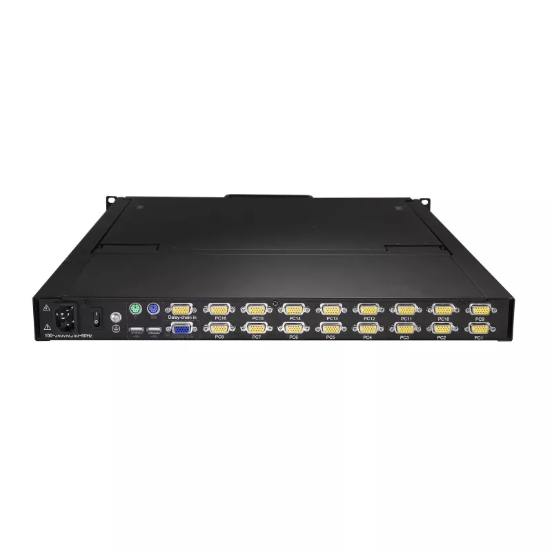 „StarTech.com“ 16 prievadų stovo KVM konsolė su 6 pėdų kabeliais – integruotas KVM jungiklis su 19 colių LCD monitoriumi – pilnai įrengtas 1U LCD KVM stalčius – OSD KVM – patvarus 50 000 MTBF – USB + VGA palaikymas
