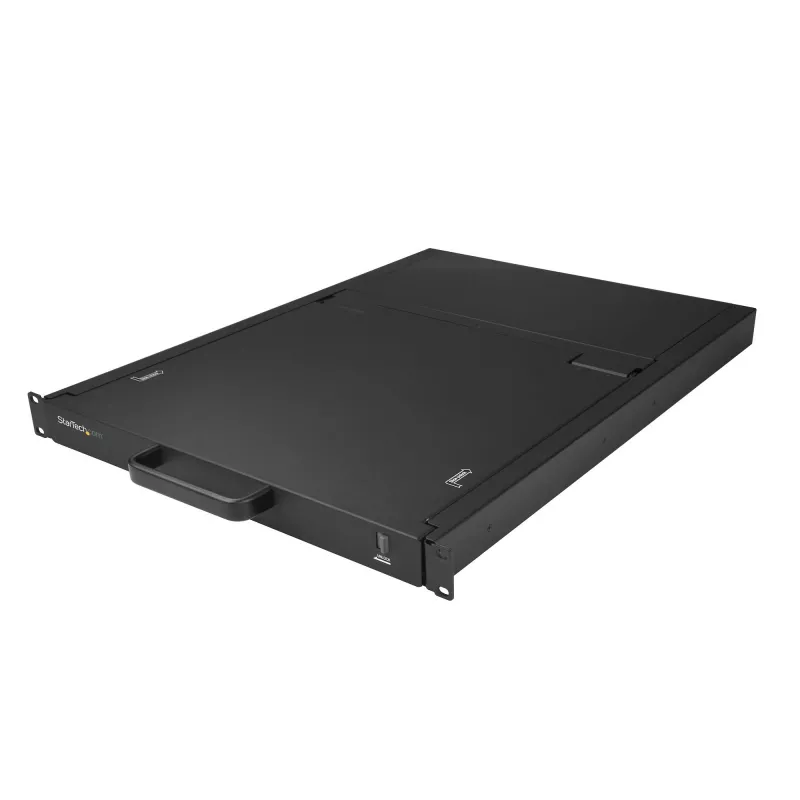 „StarTech.com“ 16 prievadų stovo KVM konsolė su 6 pėdų kabeliais – integruotas KVM jungiklis su 19 colių LCD monitoriumi – pilnai įrengtas 1U LCD KVM stalčius – OSD KVM – patvarus 50 000 MTBF – USB + VGA palaikymas