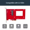 StarTech.com U.2 į PCIe adapteris 2,5 colio U.2 NVMe SSD - SFF-8639 - x4 PCI Express 4.0