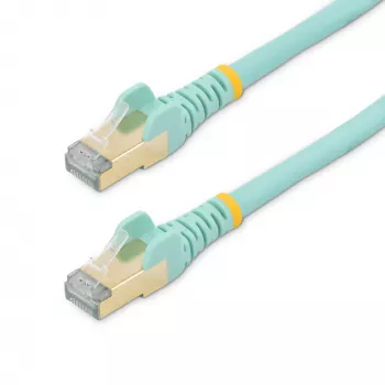 StarTech.com 2m CAT6a Ethernet kabelis - 10 Gigabit ekranuotas RJ45 100W PoE jungiamasis laidas - 10GbE STP tinklo laidas su įtempimo mažinimu - Aqua, individualiai išbandytas / laidai UL sertifikuoti / TIA