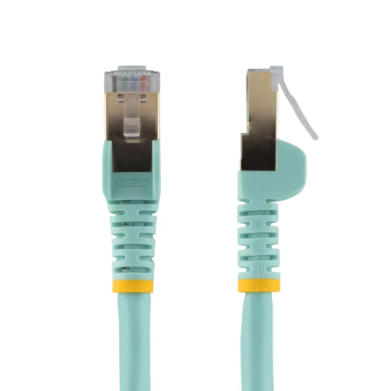 StarTech.com 2m CAT6a Ethernet kabelis - 10 Gigabit ekranuotas RJ45 100W PoE jungiamasis laidas - 10GbE STP tinklo laidas su įtempimo mažinimu - Aqua, individualiai išbandytas / laidai UL sertifikuoti / TIA