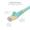StarTech.com 2m CAT6a Ethernet kabelis - 10 Gigabit ekranuotas RJ45 100W PoE jungiamasis laidas - 10GbE STP tinklo laidas su įtempimo mažinimu - Aqua, individualiai išbandytas / laidai UL sertifikuoti / TIA