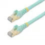 StarTech.com 1m CAT6a eterneto laidas - 10 Gigabit ekranuotas RJ45 100W PoE jungiamasis laidas - 10GbE STP tinklo laidas su įtempimo mažinimu - žydros spalvos, individualiai išbandytas, laidai sertifikuoti pagal UL/TIA