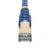 StarTech.com 0,50 m CAT6a eterneto kabelis - 10 gigabitų ekranuotas RJ45 100W PoE jungiamasis laidas - 10GbE STP tinklo kabelis su įtempimo mažinimu - mėlynas, individualiai išbandytas / laidai UL sertifikuoti / TIA