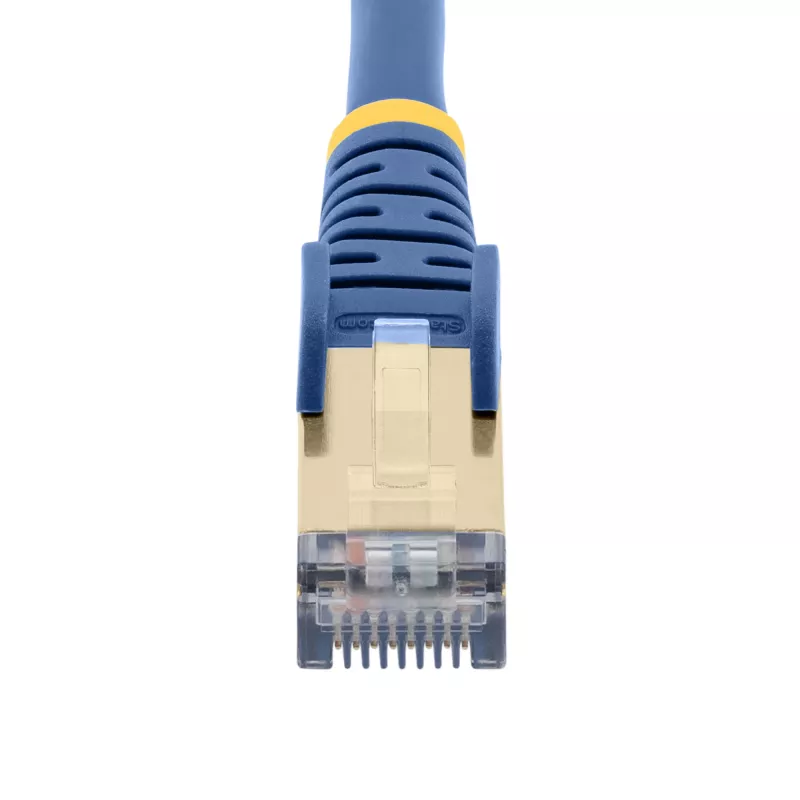StarTech.com 0,50 m CAT6a eterneto kabelis - 10 gigabitų ekranuotas RJ45 100W PoE jungiamasis laidas - 10GbE STP tinklo kabelis su įtempimo mažinimu - mėlynas, individualiai išbandytas / laidai UL sertifikuoti / TIA