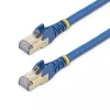 StarTech.com 0,50 m CAT6a eterneto kabelis - 10 gigabitų ekranuotas RJ45 100W PoE jungiamasis laidas - 10GbE STP tinklo kabelis su įtempimo mažinimu - mėlynas, individualiai išbandytas / laidai UL sertifikuoti / TIA
