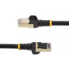 StarTech.com 0,50 m CAT6a Ethernet kabelis – 10 Gigabit ekranuotas RJ45 100W PoE jungiamasis laidas – 10GbE STP tinklo kabelis su įtempimo mažinimu – juodas, individualiai išbandytas / laidų UL sertifikuotas / TIA
