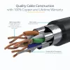 StarTech.com 0,50 m CAT6a Ethernet kabelis – 10 Gigabit ekranuotas RJ45 100W PoE jungiamasis laidas – 10GbE STP tinklo kabelis su įtempimo mažinimu – juodas, individualiai išbandytas / laidų UL sertifikuotas / TIA