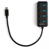 StarTech.com 4 prievadų USB C šakotuvas – USB-C į 4x USB 3.0 Type-A prievadus su atskirais įjungimo/išjungimo jungikliais – SuperSpeed 5 Gbps USB 3.1/3.2 Gen 1 – maitinamas iš USB – nešiojamas – 25 cm integruotas laidas