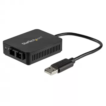StarTech.com USB į šviesolaidžio keitiklis – 100 Mbps – USB 2.0 į šviesolaidžio tinklo adapteris – 100Base-FX SC moteriškas duplex daugiamodis šviesolaidis/MMF suderinamas – 2 km – kompaktiškas USB į šviesolaidžio LAN