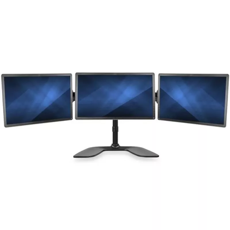 StarTech.com Trivietis monitorių stovas – sukamosiomis rankomis, spaustuvinis, 24 kg, 33 cm (13 colių), 68,6 cm (27 coliai), 100 x 100 mm, juodas