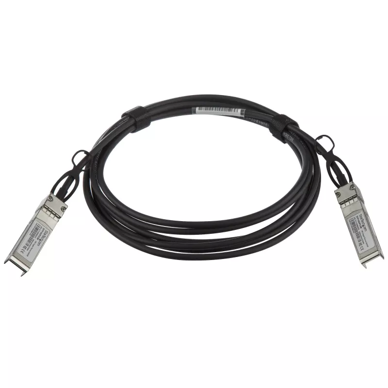 StarTech.com MSA suderinamas 3 m 10G SFP+ į SFP+ tiesioginio prijungimo atšakojimo kabelis Twinax – 10 GbE SFP+ varinis DAC 10 Gbps mažos galios pasyvus siųstuvas-imtuvas