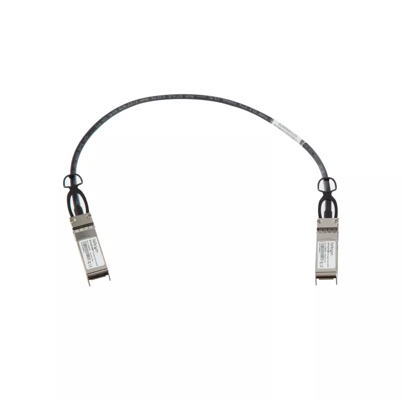 StarTech.com MSA suderinamas 0,5 m 10G SFP+ į SFP+ tiesioginio prijungimo atšakos kabelis Twinax – 10 GbE SFP+ vario DAC 10 Gbps mažos galios pasyvus siųstuvas-imtuvas modulis DAC