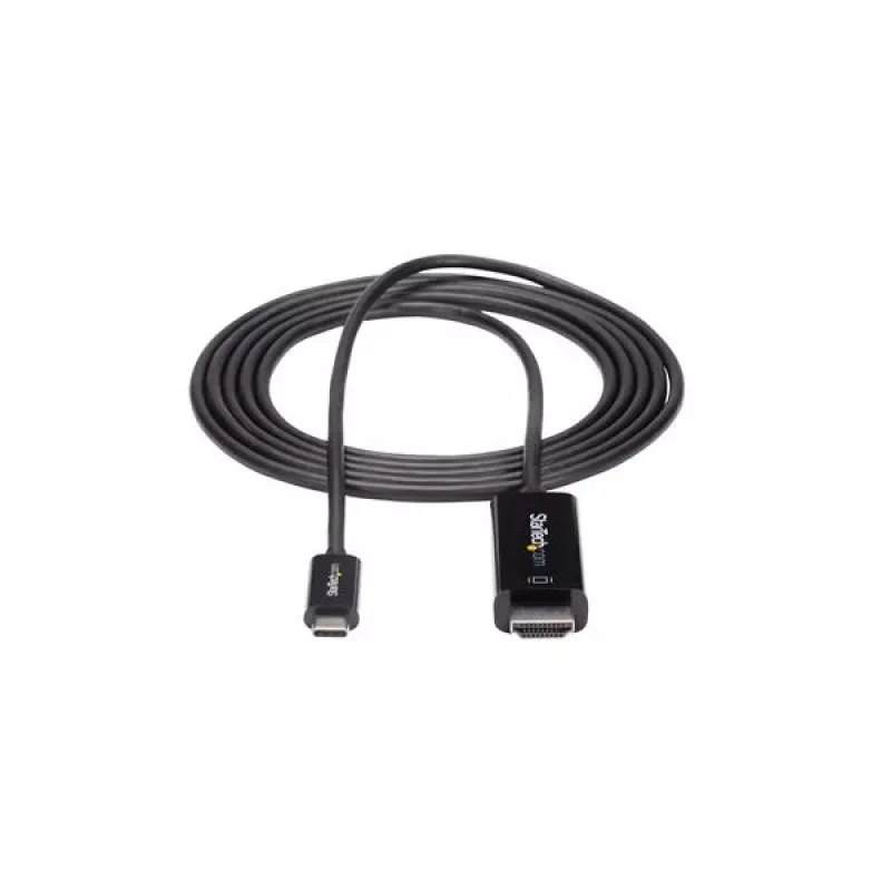 StarTech.com 2 m USB C į HDMI laidas - 4K 60Hz USB Type C į HDMI 2.0 vaizdo adapteris - suderinamas su Thunderbolt 3 - nešiojamam kompiuteriui prie HDMI monitoriaus / ekrano - DP 1.2 Alt Mode HBR2 - juodas