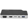 StarTech.com USB-C kelių prievadų adapteris – USB-C į 4K HDMI arba VGA vaizdo išvestį su 100 W PD perdavimu, 2 prievadų 10 Gbps USB šakotuvas, MicroSD, GbE – USB 3.1 Gen 2 Type-C mini/kelioninis dokas