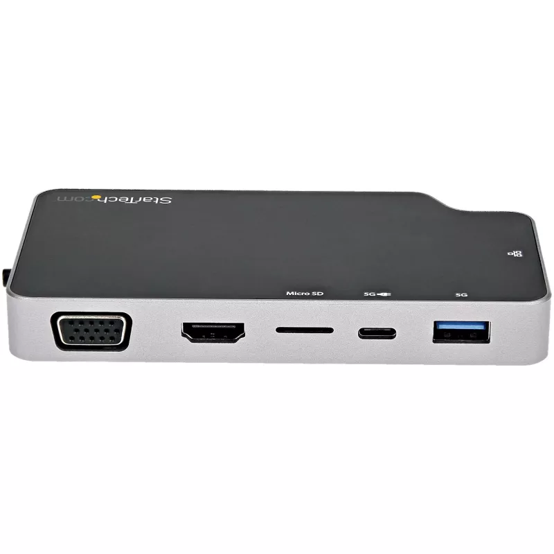 StarTech.com USB-C kelių prievadų adapteris – USB-C į 4K HDMI arba VGA vaizdo išvestį su 100 W PD perdavimu, 2 prievadų 10 Gbps USB šakotuvas, MicroSD, GbE – USB 3.1 Gen 2 Type-C mini/kelioninis dokas
