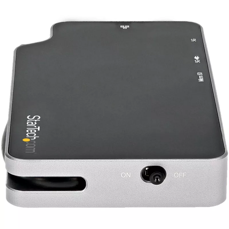 StarTech.com USB-C kelių prievadų adapteris – USB-C į 4K HDMI arba VGA vaizdo išvestį su 100 W PD perdavimu, 2 prievadų 10 Gbps USB šakotuvas, MicroSD, GbE – USB 3.1 Gen 2 Type-C mini/kelioninis dokas