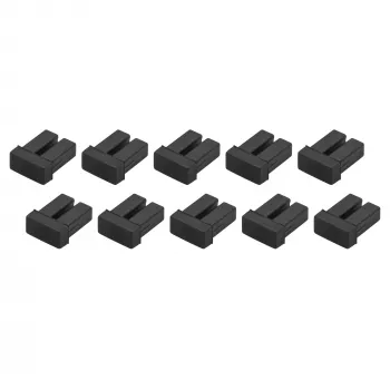 StarTech.com LC SFP dulkių dangteliai – 10 vnt., LC, guma, juoda, tinklo jungikliui, 18 mm, 15 mm