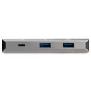 StarTech.com 3 prievadų USB-C centras su Gigabit Ethernet RJ45 GbE prievadu - 2x USB-A, 1x USB-C - SuperSpeed 10Gbps USB 3.1/3.2 Gen 2 Type-C centro adapteris - maitinamas iš USB - aliuminis - veikia su TB3