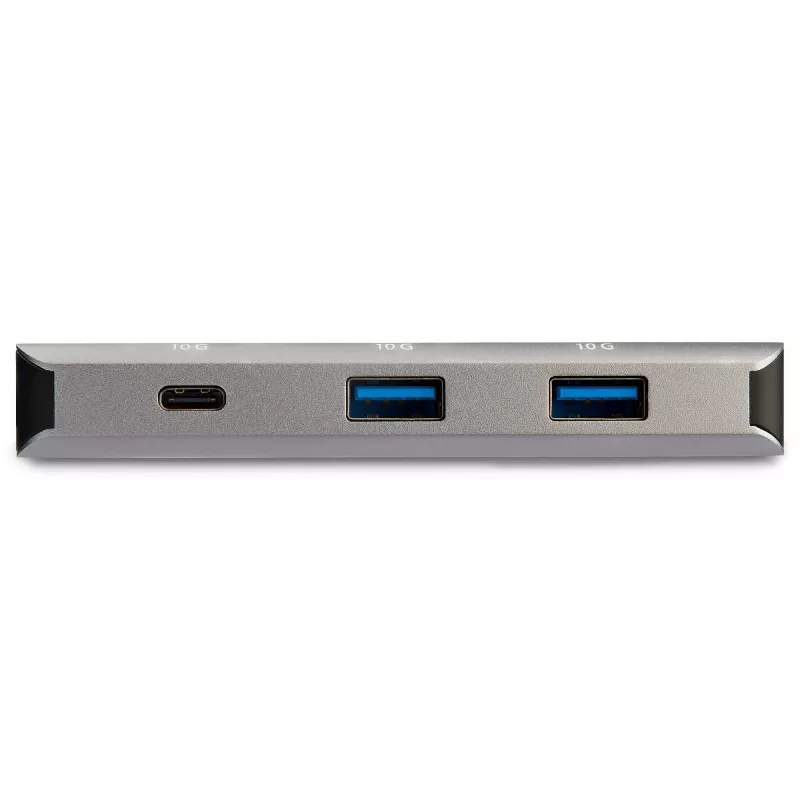 StarTech.com 3 prievadų USB-C centras su Gigabit Ethernet RJ45 GbE prievadu - 2x USB-A, 1x USB-C - SuperSpeed 10Gbps USB 3.1/3.2 Gen 2 Type-C centro adapteris - maitinamas iš USB - aliuminis - veikia su TB3