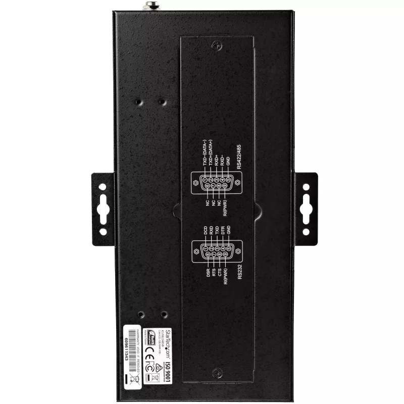 StarTech.com 8 prievadų nuoseklusis USB-RS232/RS485/RS422 adapteris – pramoninis USB 2.0 į DB9 keitiklis, IP30, montuojamas ant DIN bėgio, metalinis, 15kV ESD apsauga