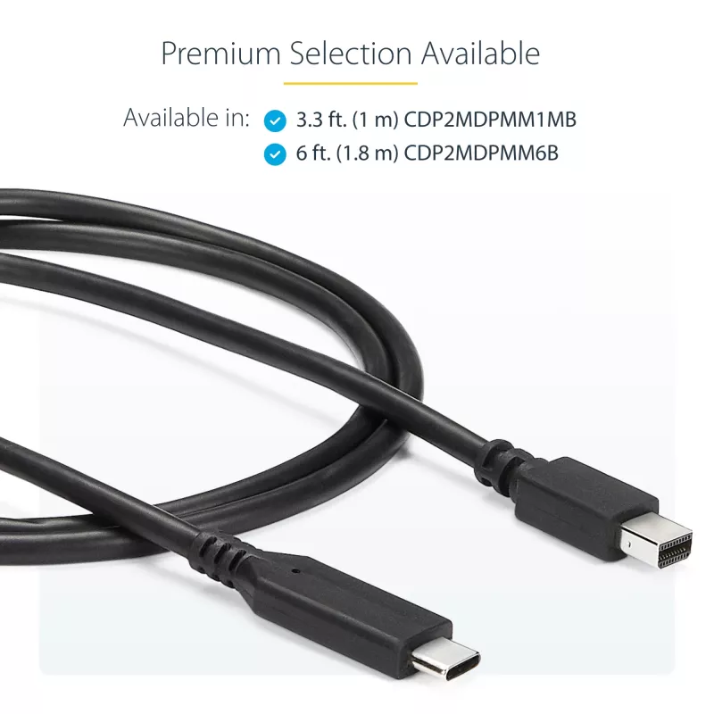 StarTech.com 1,8 m USB-C į Mini DisplayPort kabelis - 4K 60Hz - Juodas