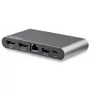 StarTech.com USB-C dokų stotelė – 4K dvigubas monitorius DisplayPort – mini nešiojamojo kompiuterio dokas – 100W galios perdavimas – GbE, 2 prievadų USB-A šakotuvas – USB Type-C kelių prievadų adapteris – 1 m laidas