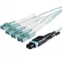 StarTech.com 10m MTP(F)/PC į 4x LC/PC Duplex Breakout OM3 daugiamodis šviesolaidinis kabelis, OFNP plenum, 40G tinklams, maži įterpimo nuostoliai