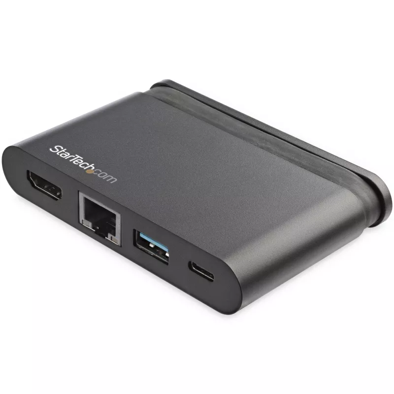 StarTech.com USB-C kelių prievadų adapteris – nešiojamas USB-C dokas su 4K HDMI, 100W PD 3.0 perdavimu, 1x USB-A, 1x USB-C, GbE – Thunderbolt 3 ir USB Type-C nešiojamojo kompiuterio kelioninis dokas, skirtas Mac ir Windows