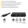 StarTech.com USB-C kelių prievadų adapteris – nešiojamas USB-C dokas su 4K HDMI, 100W PD 3.0 perdavimu, 1x USB-A, 1x USB-C, GbE – Thunderbolt 3 ir USB Type-C nešiojamojo kompiuterio kelioninis dokas, skirtas Mac ir Windows