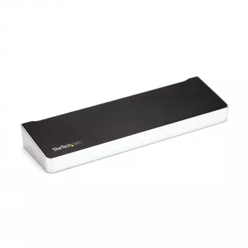 StarTech.com 4K USB-C dokas, trigubas UHD 4K monitorių dokavimo stotelė, Mac & Windows, USB C į HDMI ir DisplayPort, 100W galios tiekimas, 5x USB 5Gbps šakotuvas - TAA
