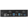 StarTech.com 2 prievadų DisplayPort KVM jungiklis - 4K 60Hz - vienas ekranas - dviejų prievadų UHD DP 1.2 USB KVM jungiklis su integruotu USB 3.0 šakotuvu ir garsu - Dell HP Apple Lenovo - TAA atitikmuo