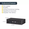 StarTech.com 2 prievadų DisplayPort KVM jungiklis - 4K 60Hz - vienas ekranas - dviejų prievadų UHD DP 1.2 USB KVM jungiklis su integruotu USB 3.0 šakotuvu ir garsu - Dell HP Apple Lenovo - TAA atitikmuo