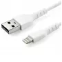 StarTech.com 2 m baltas USB-A į Lightning laidas – tvirtas aramido pluošto USB Type A į Lightning įkrovimo/sinchronizavimo laidas, Apple MFi sertifikuotas iPad/iPhone 12